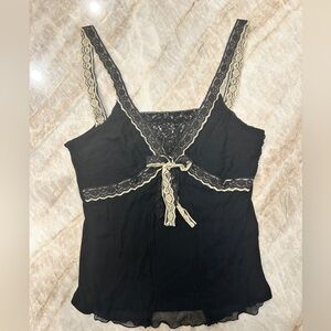 Vero Moda Y2K Lazy Singlet Tank Size M | Lace Straps Sequined Camisole